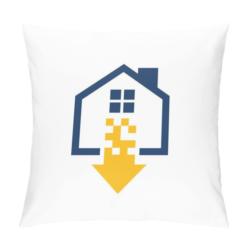 Personality  Download House Logo Icon Design Pillow Covers