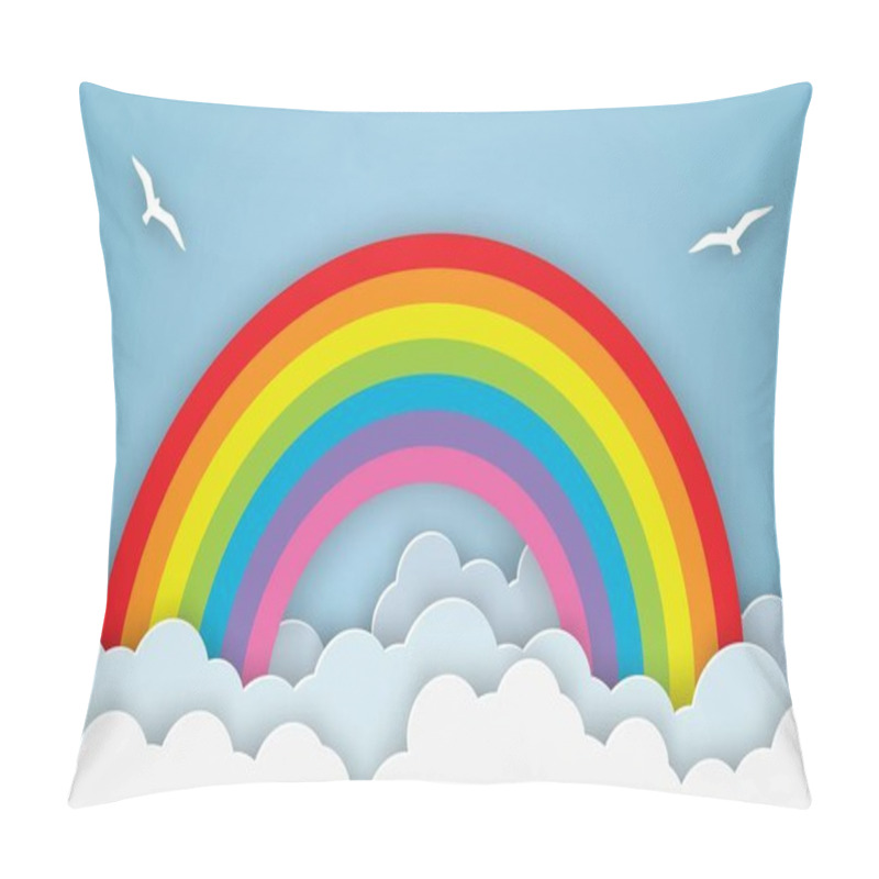 Personality  Cloud And Rainbow Pillow Covers