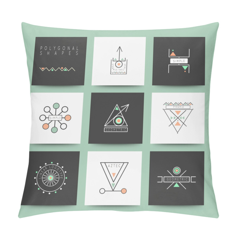 Personality  Set Of Minimal Geometric Shapes Pillow Covers