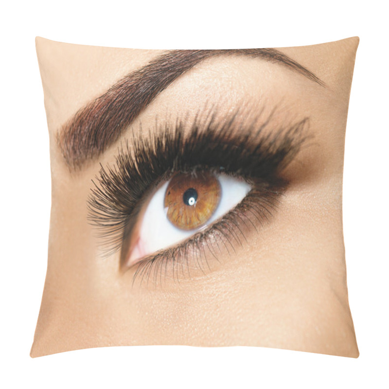 Personality  Brown Eye Makeup. Pillow Covers