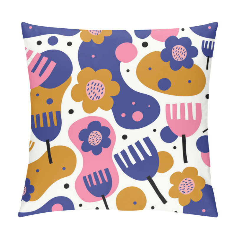 Personality  Cute Scandinavian Floral Seamless Pattern Pillow Covers