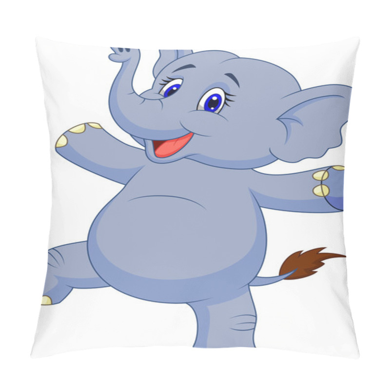 Personality  Cute Elephant Cartoon Dancing Pillow Covers