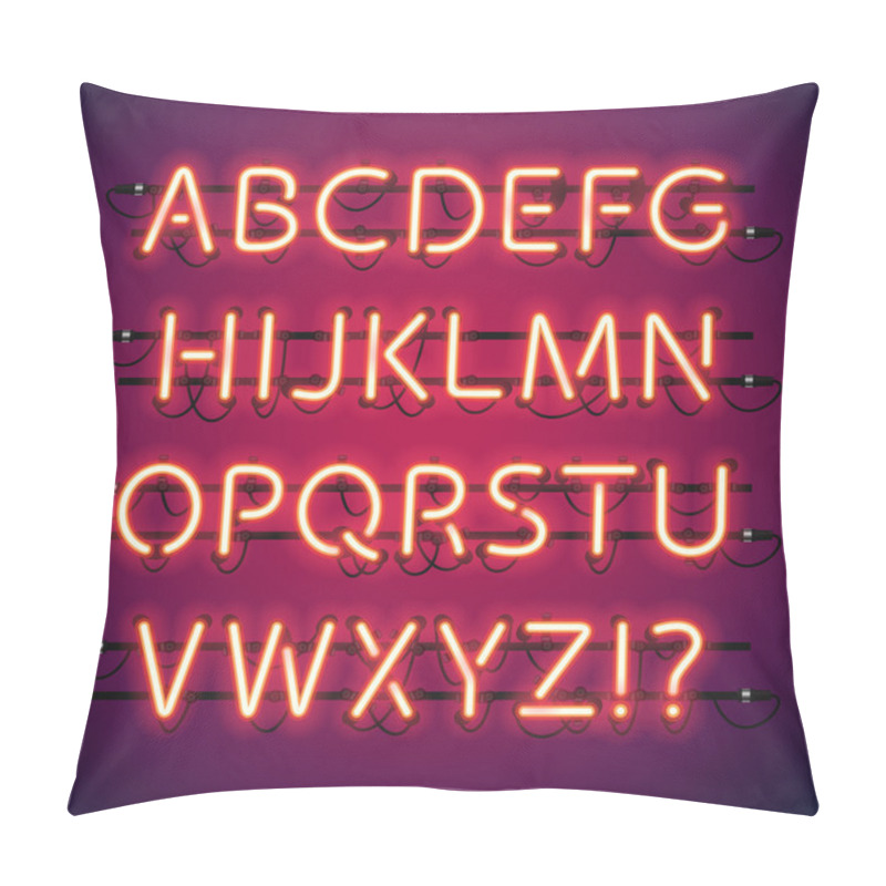 Personality  Glowing Neon Bar Alphabet Pillow Covers