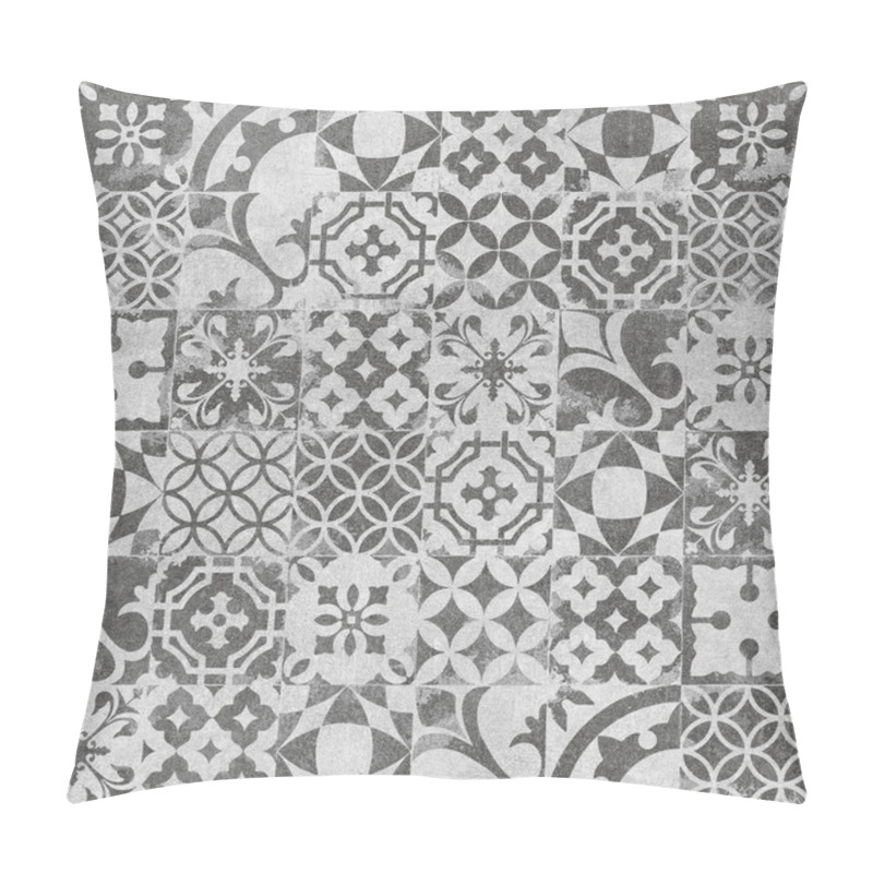 Personality   Retro Pattern Background. Cement Decorative Tile Pillow Covers