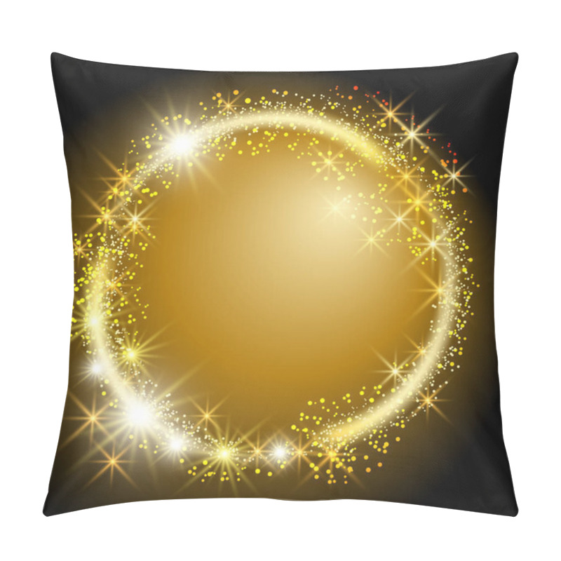 Personality  Salute And Firework. Round Frame. Pillow Covers