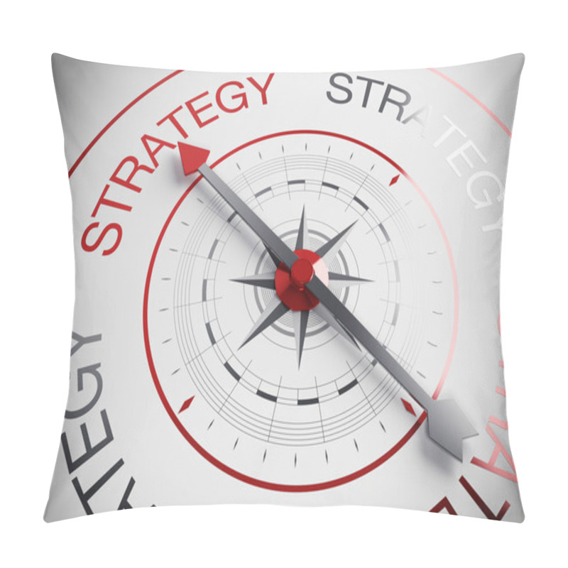 Personality  Compass Pointing To The Word Strategy Pillow Covers