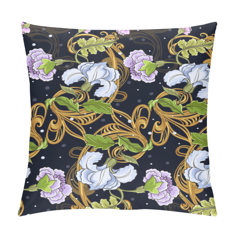 Personality  Floral Ornament With Baroque Pattern. Pillow Covers