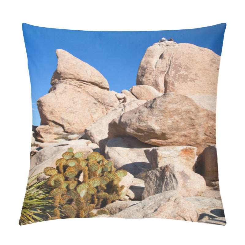 Personality  Rock Climb Hidden Valley Joshua Tree National Park California Pillow Covers