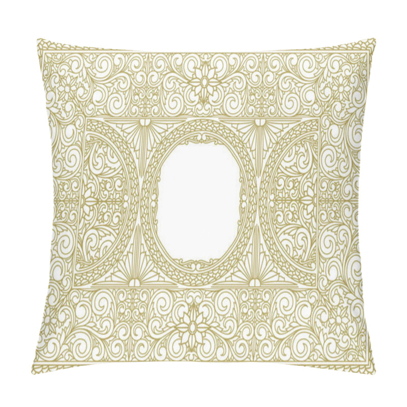 Personality  Decorative Monochrome Ornate Retro Design Blank Card Pillow Covers