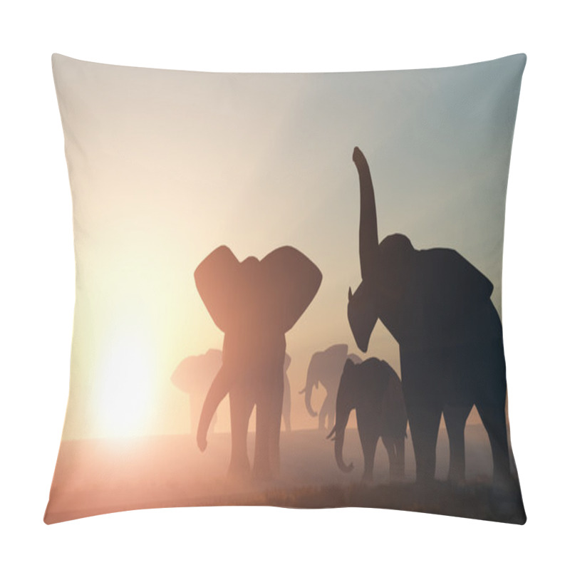 Personality  Elephants. Pillow Covers