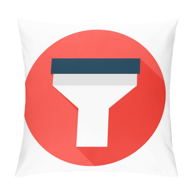 Personality  Funnel Flat Circle Icon Pillow Covers