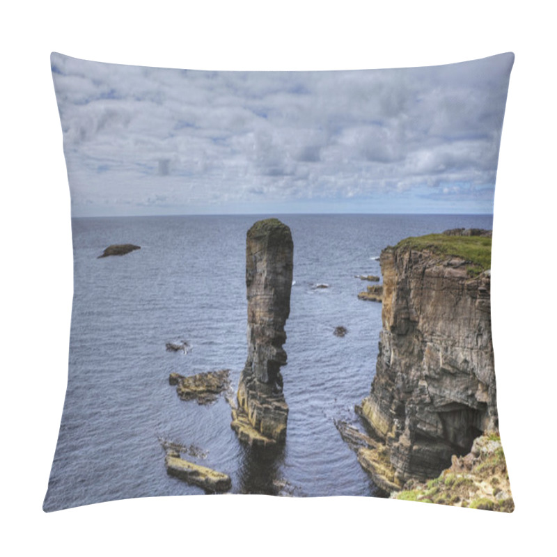 Personality  The Castle Of Yesnaby Situated In Orkney, Scotland Pillow Covers