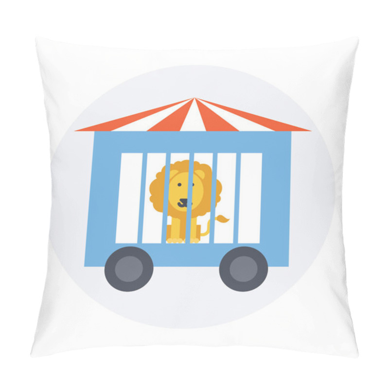 Personality   Lion Cage Vector Icon Pillow Covers