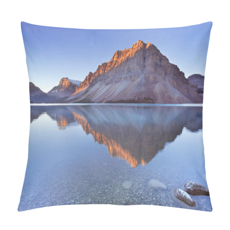 Personality  Bow Lake Along The Icefields Parkway In Canada At Sunrise Pillow Covers