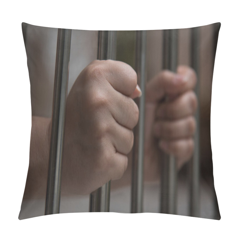 Personality  Hand In Jail Pillow Covers