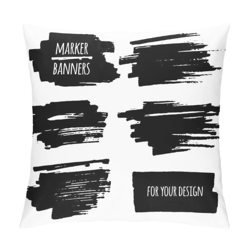 Personality  Marker Banners, Lines And Stains Pillow Covers