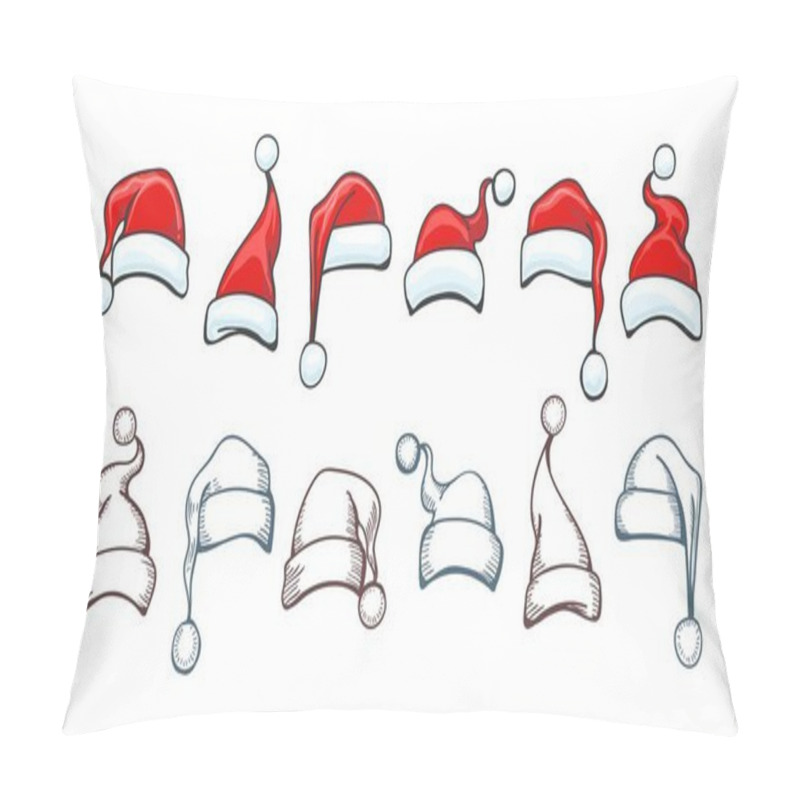 Personality  Santa Hat Drawings Pillow Covers