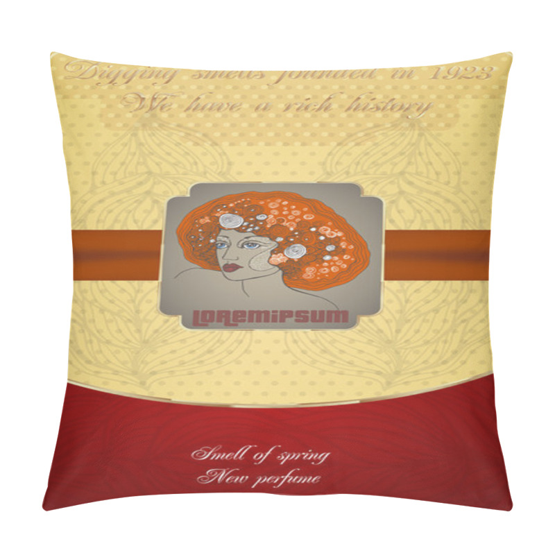 Personality  Postcard With Woman Icon Pillow Covers