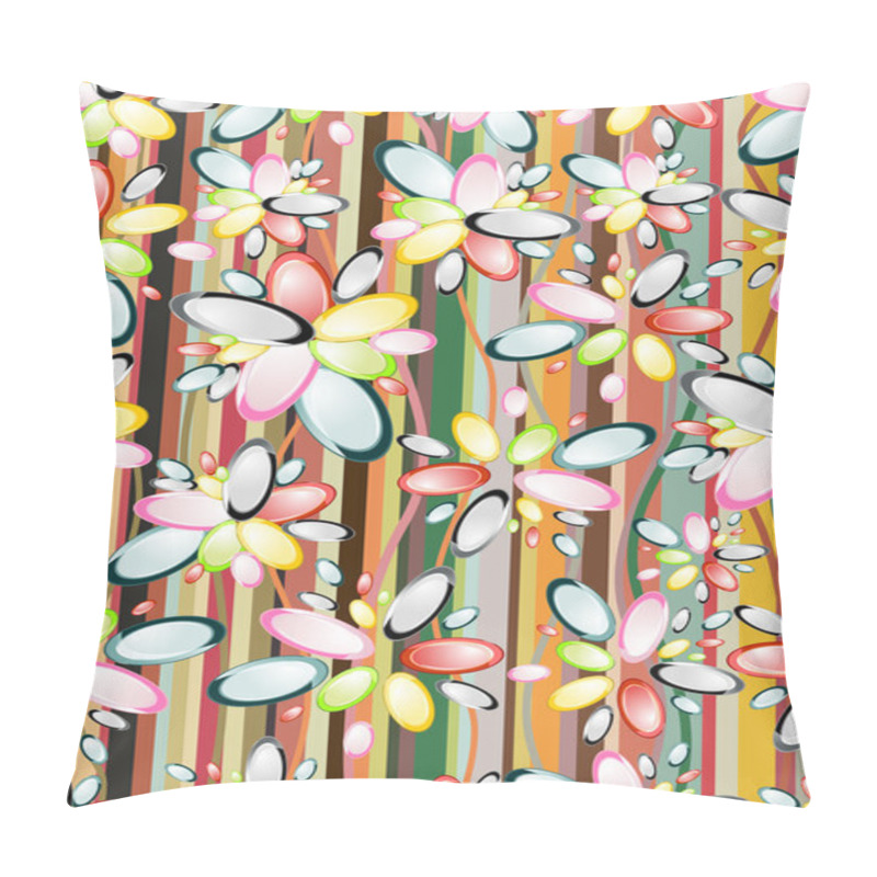 Personality  Seamless Pattern From Abstract Flowers Pillow Covers