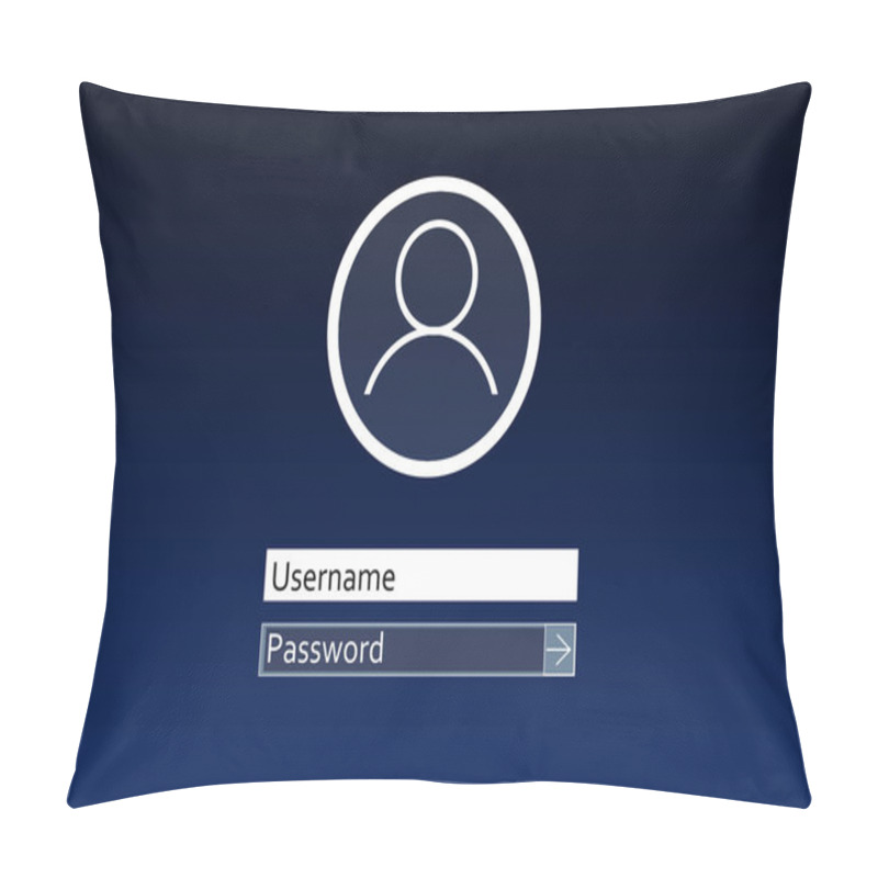 Personality  Blocked Screen Of Gadget With Line For Password, Illustration. Cyber Security Pillow Covers