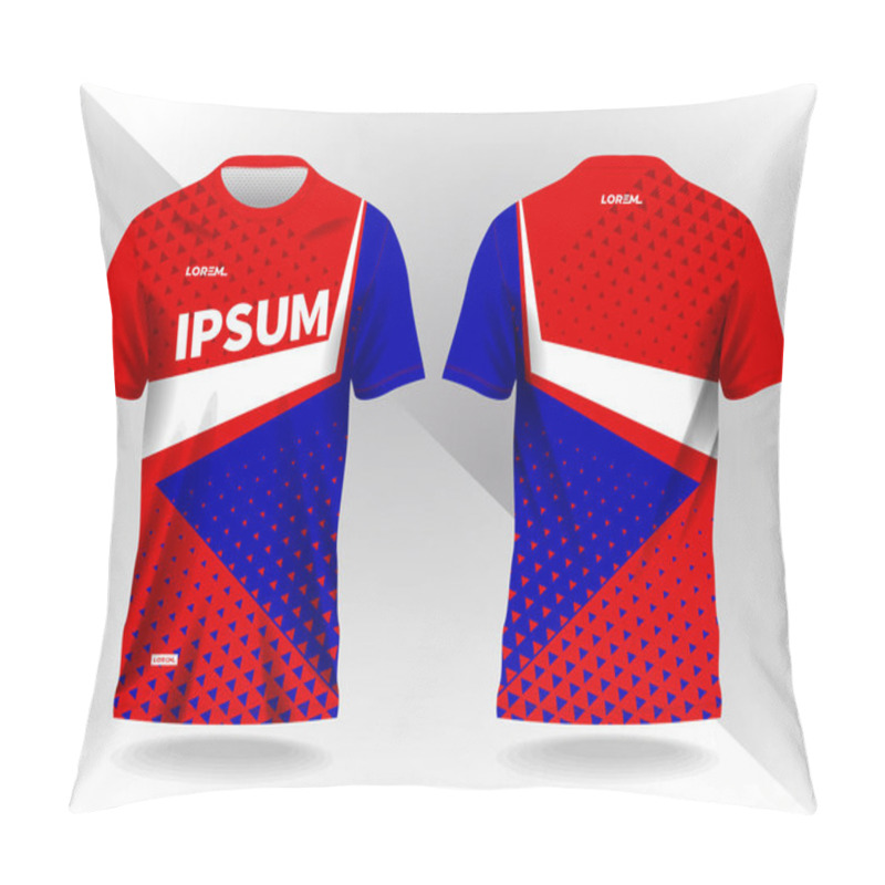 Personality  Red And Blue Abstract Background And Pattern For Sport Jersey Design And Mockup Pillow Covers