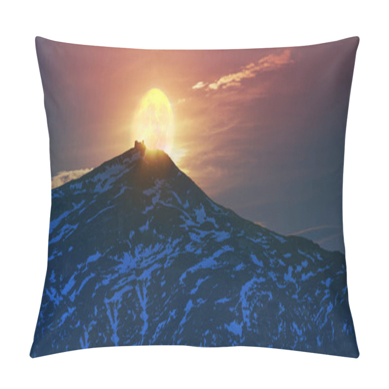 Personality  Sunrise Over Black Mountain Pillow Covers