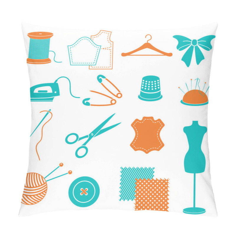 Personality  Vector Set Of Sewing Equipment And Stuff Pillow Covers