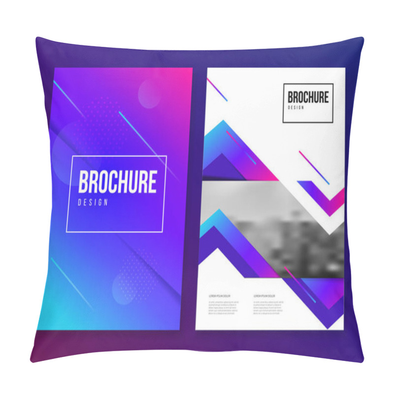 Personality  Vector Brochure Template With Trend Gradien Pillow Covers