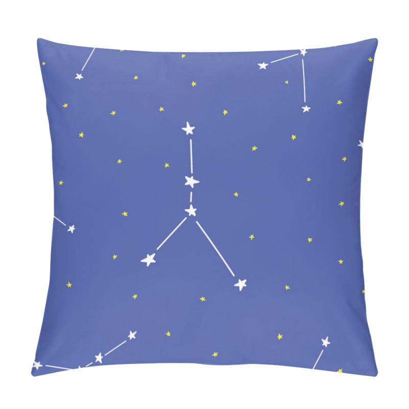 Personality  Constellation Stars Set Horoscope Decoration Seamless Pattern Pillow Covers