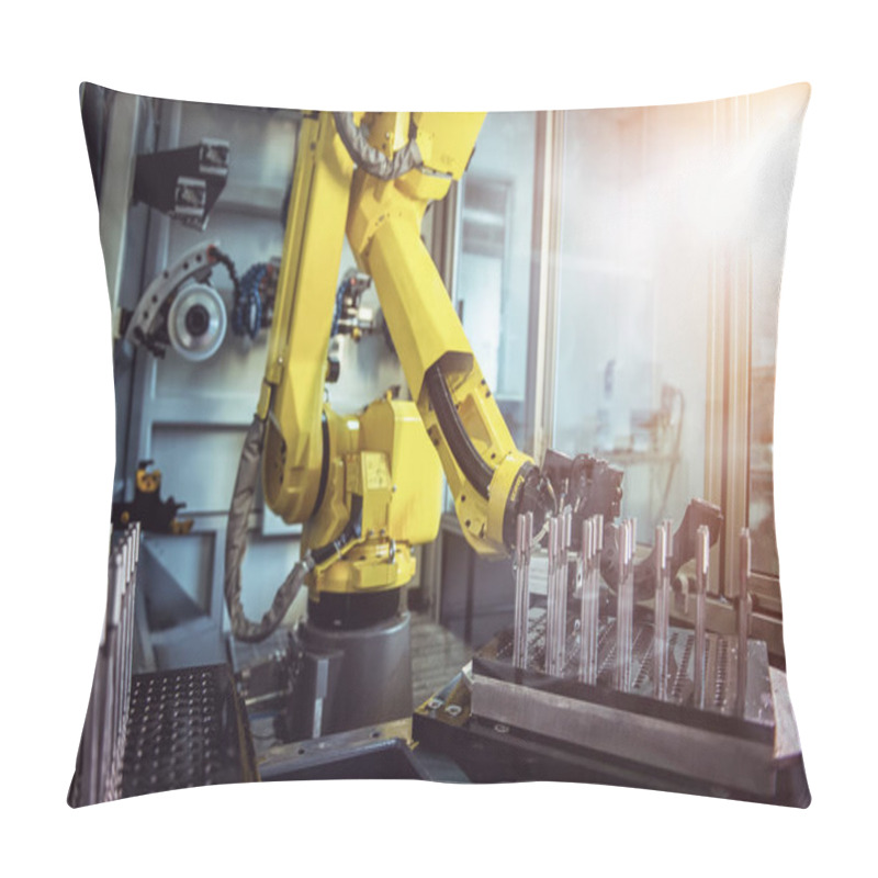 Personality  Robotic Arm Production Lines Modern Industrial Technology. Automated Production Cell. Pillow Covers