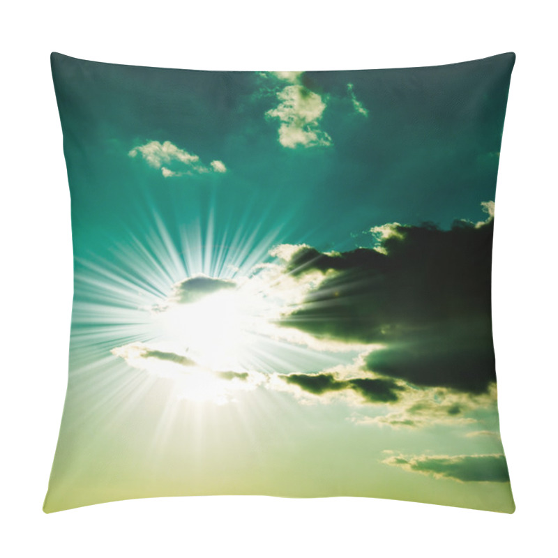 Personality  Sun Closed By Rain Clouds Pillow Covers