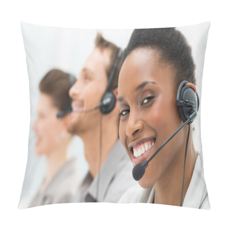 Personality  Happy Call Center Operator Pillow Covers