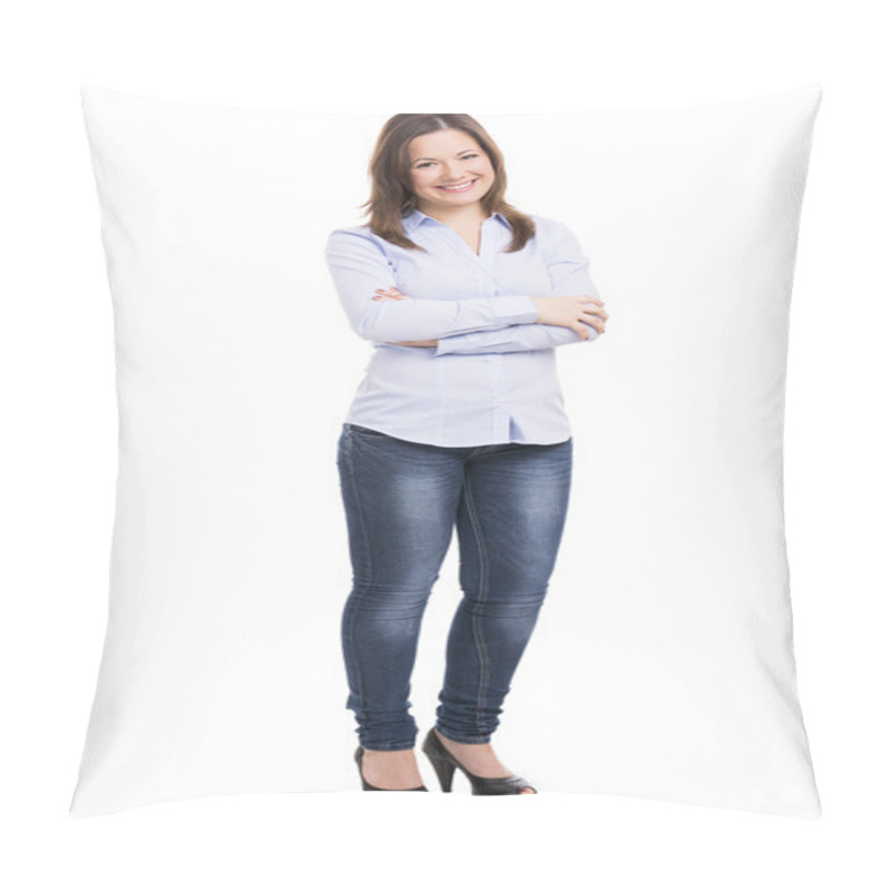 Personality  Beautiful Woman Smiling Pillow Covers