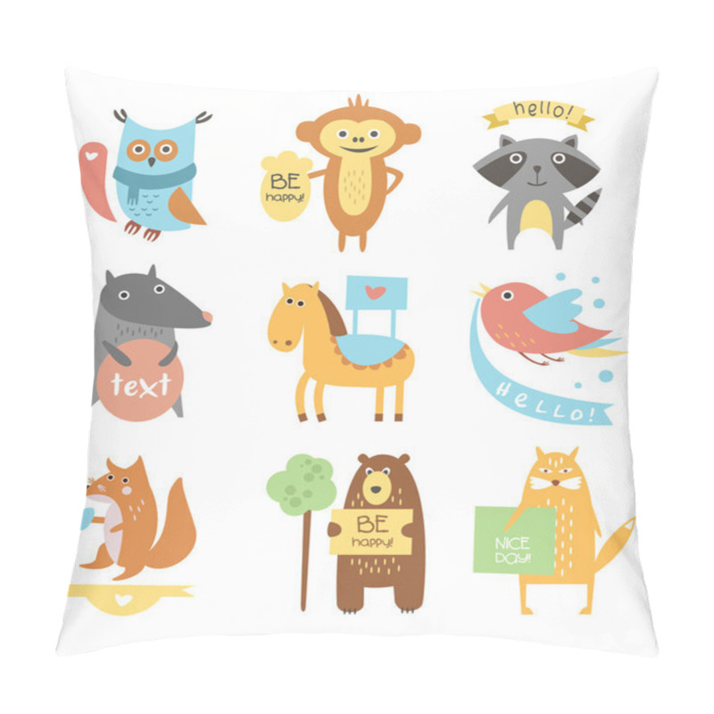 Personality  Birds With Ribbons And Boards For Text Pillow Covers