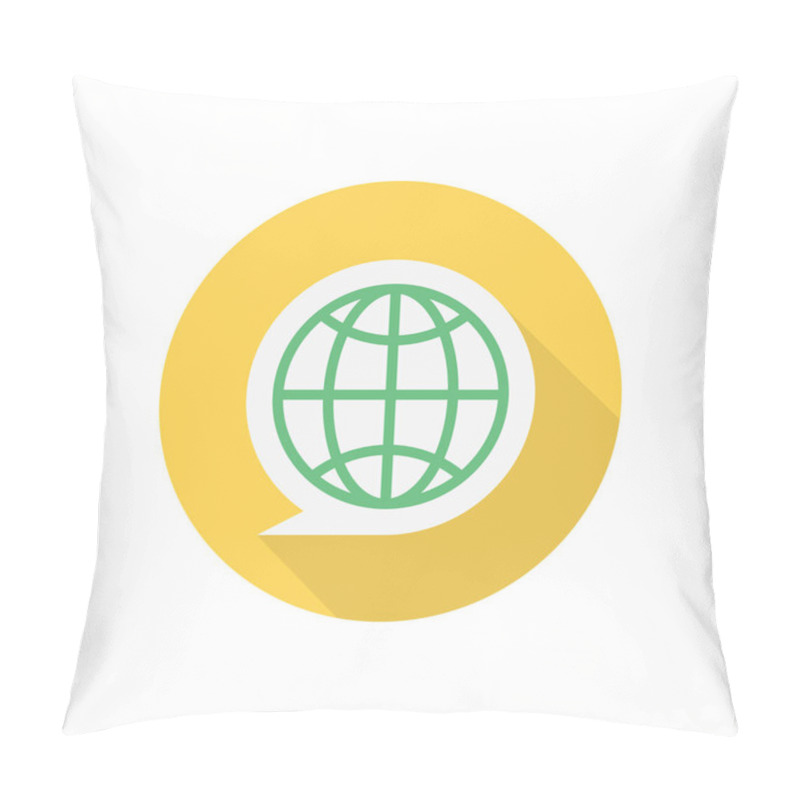 Personality  International Circle Shadow Flat Icon Pillow Covers