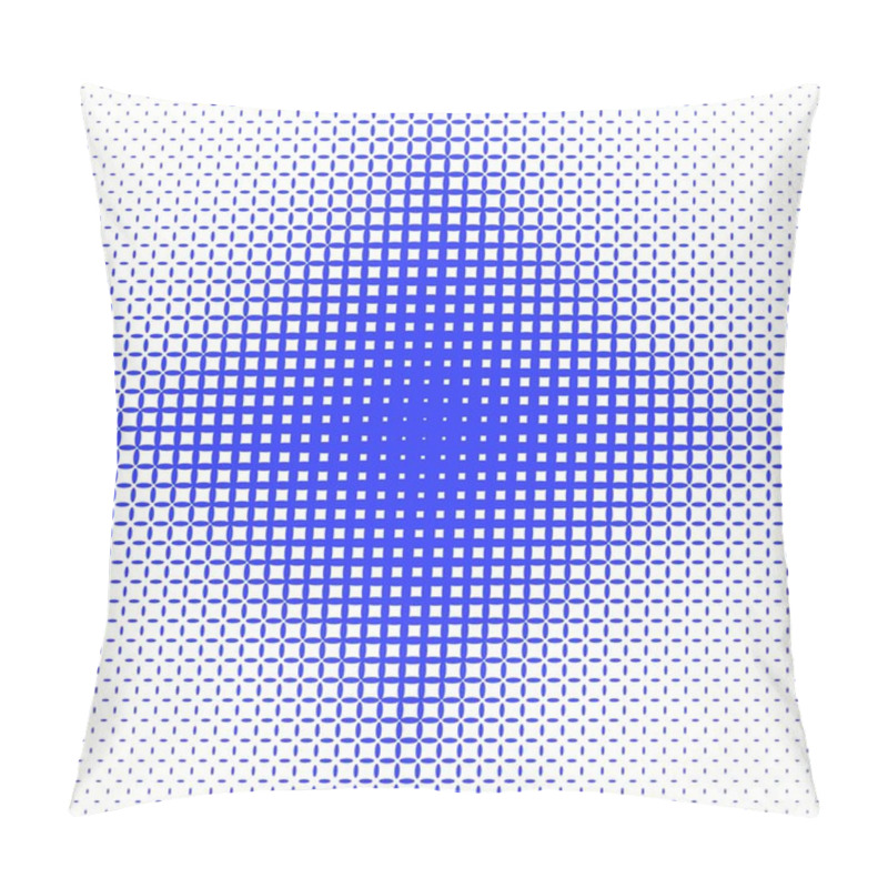 Personality  Abstract Symmetrical Halftone Ellipse Grid Pattern Background - Vector Graphic From Ellipses In Varying Sizes Pillow Covers