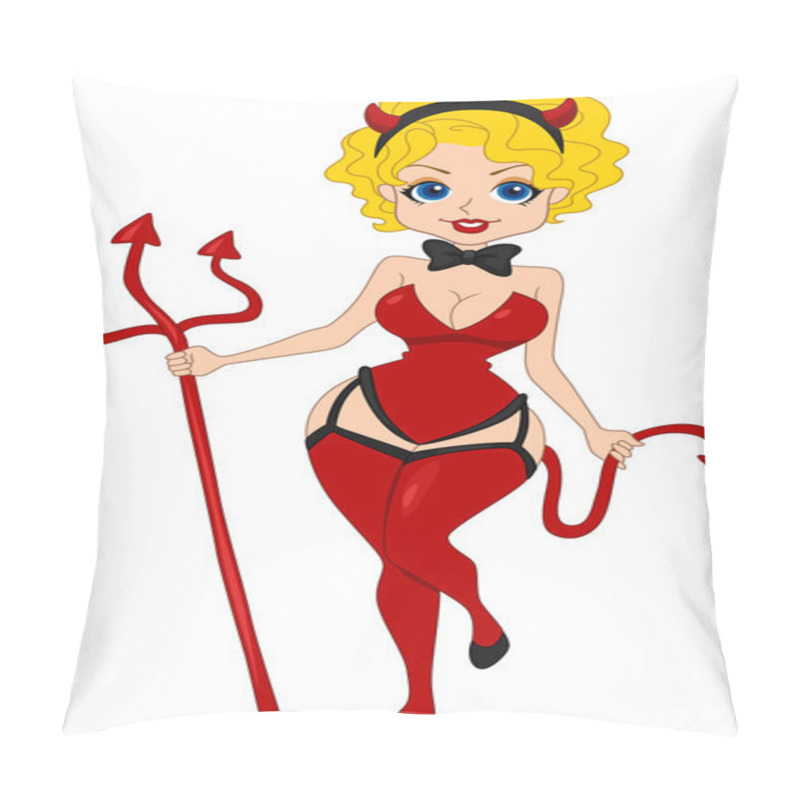 Personality  Pinup Girl Devil Pillow Covers