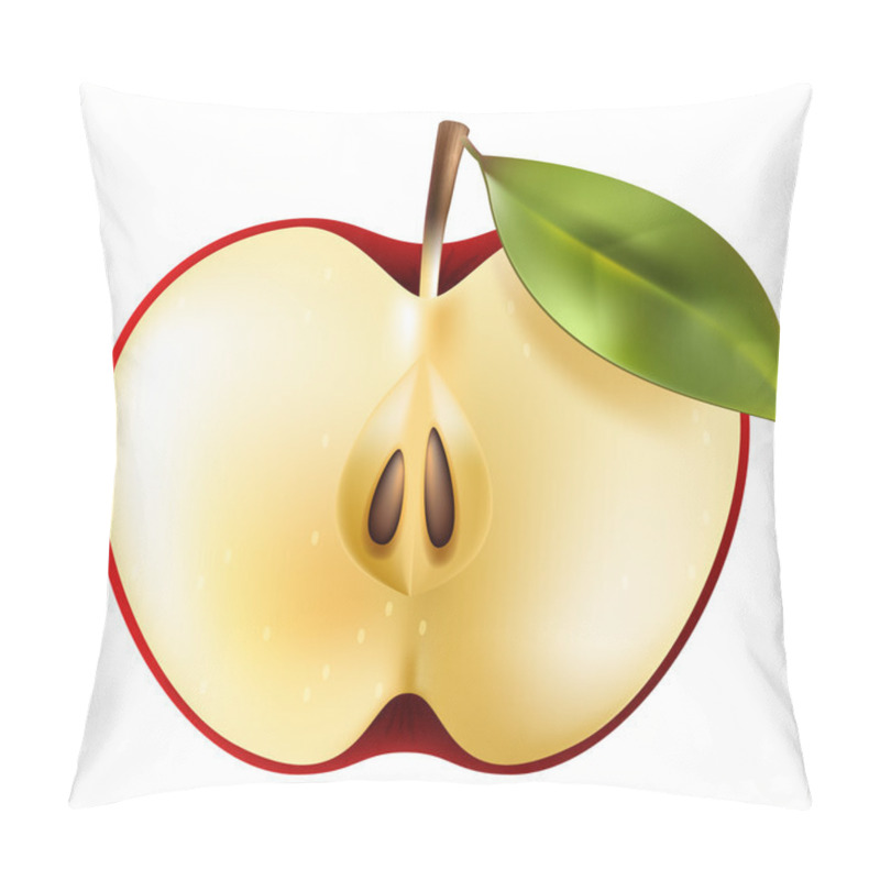 Personality  Half Red Apple Pillow Covers