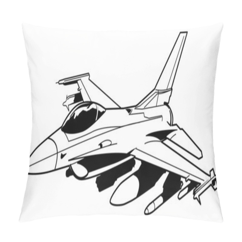 Personality  Jet Fighter Aircraft Pillow Covers