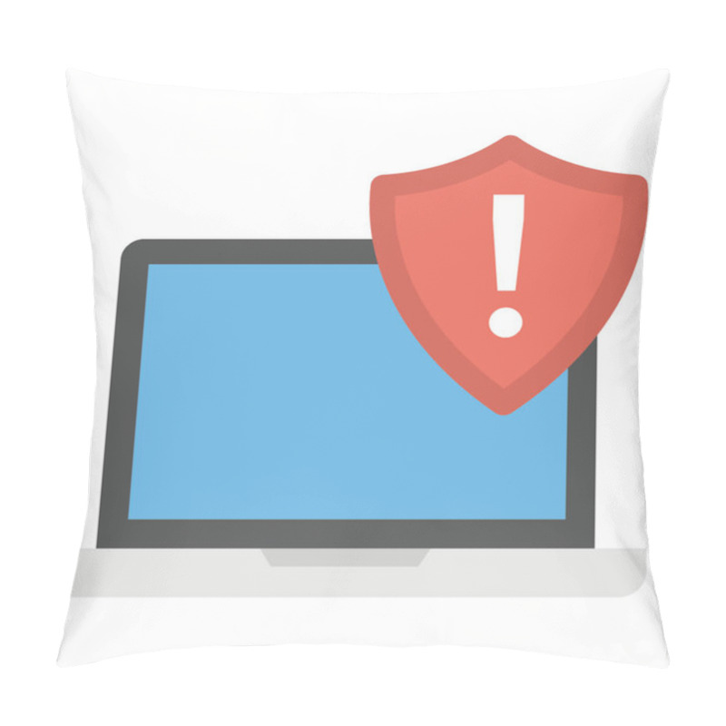 Personality   System Encryption Error Flat Icon Pillow Covers