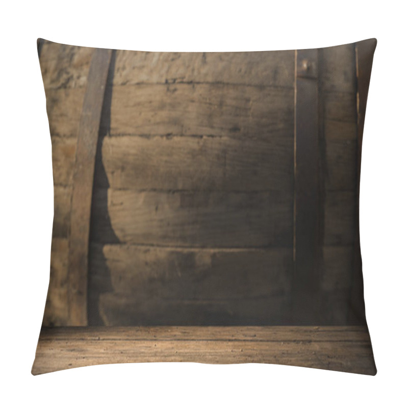 Personality  Old Wood Table Top With Smoke In The Dark Background. Pillow Covers