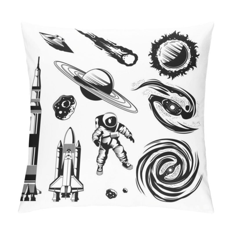 Personality  Space Engraving Hand Drawn Set Pillow Covers