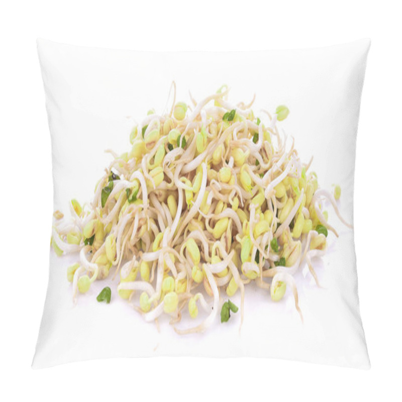 Personality  Bean Sprouts, Soybean Sprouts On White Background Pillow Covers