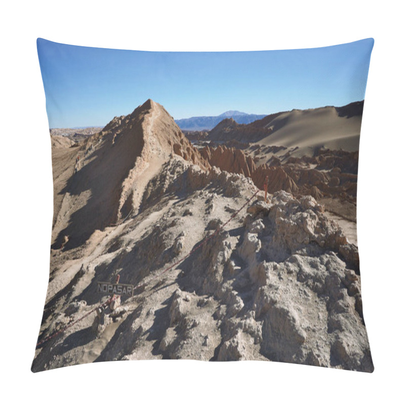 Personality  Unique Desert Dune And Stone Ridge At Valley Of The Moon, San Pedro De Atacama, Chile Pillow Covers