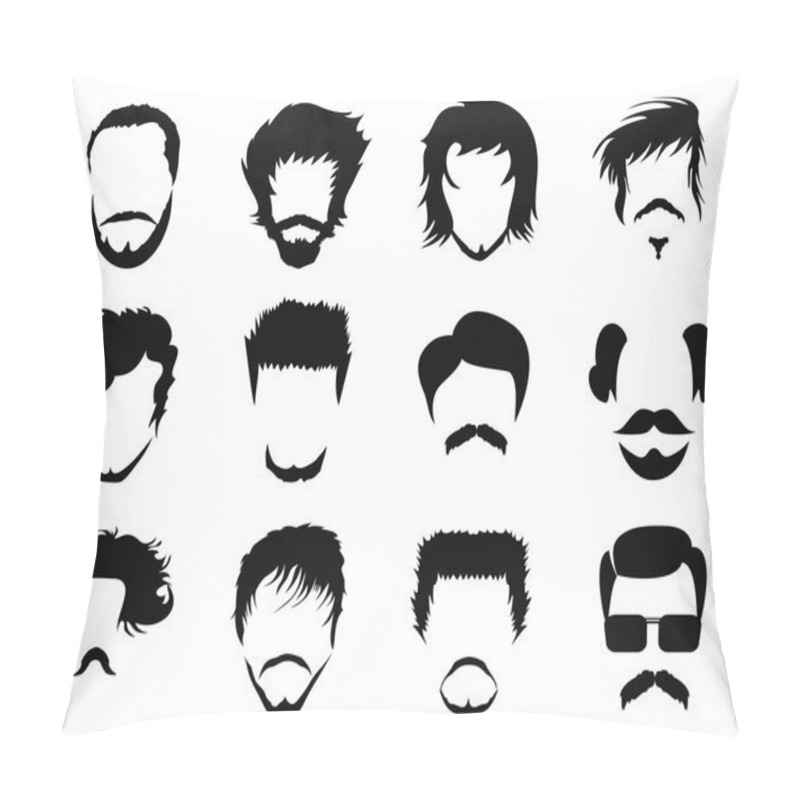 Personality  Man Hairstyle Silhouettes Pillow Covers