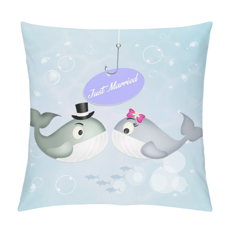 Personality  Wedding Of Whales Pillow Covers