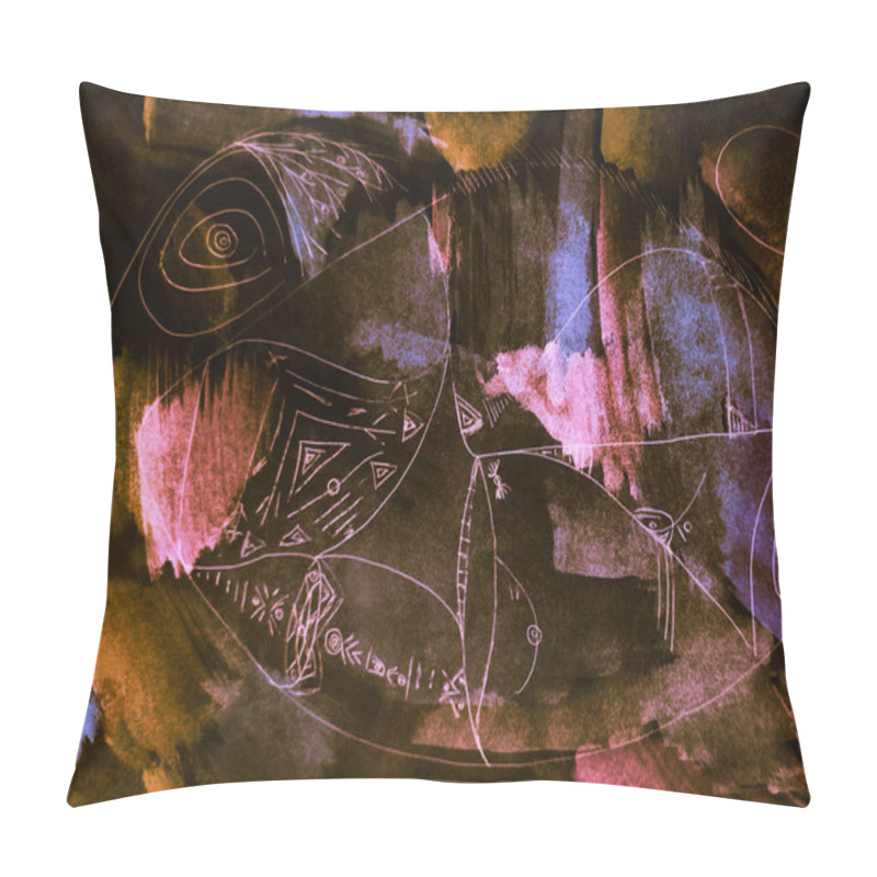 Personality  Abstract Artistic Artwork. Brown Shimmering  Pillow Covers