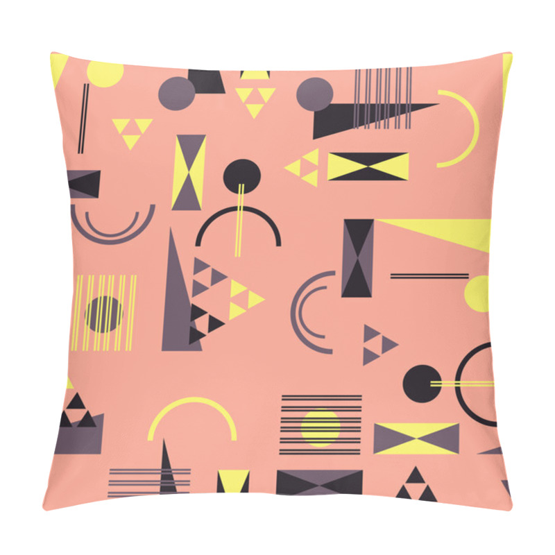 Personality  Seamless Geometric Pattern In Retro 80s Style Pillow Covers