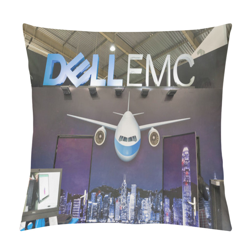 Personality  Dell Emc Booth During CEE 2017 In Kiev, Ukraine Pillow Covers