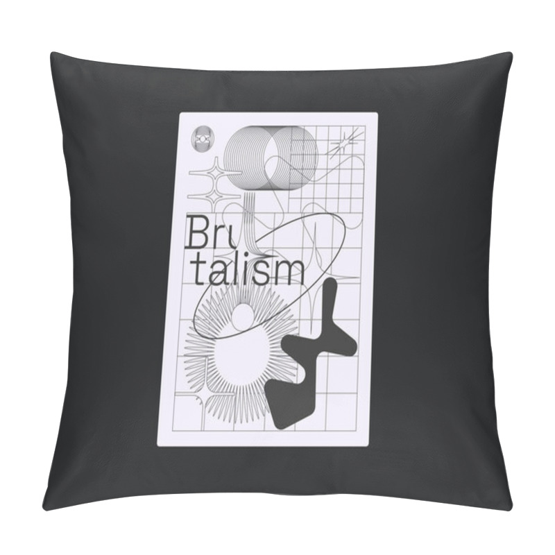 Personality  Brutalism Inspired Graphic Design Of Vector Poster Cover Layout Made With Vector Abstract Elements And Geometric Shapes, Useful For Poster Art, Website Headers, Front Page Design, Decorative Prints Pillow Covers